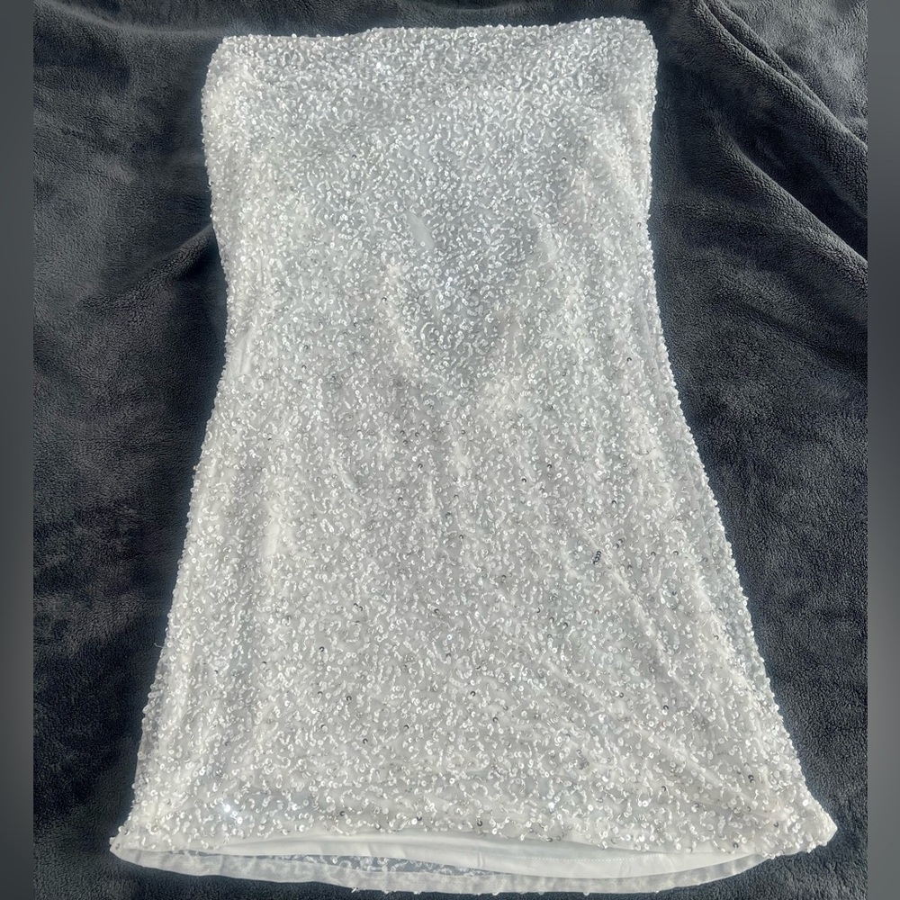 Retrofete beaded mini dress, Sz L